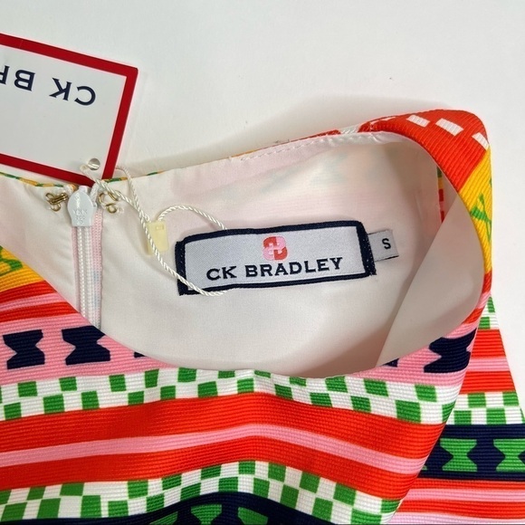 NEW CK Bradley Darden Pockets Egypt Multi Aztec Tie Fit & Flare Cocktail Dress - Picture 3 of 16